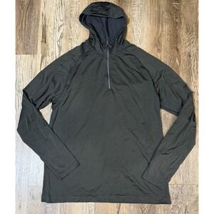 Lululemon Metal Vent Tech 1/4 Zip Pullover Shirt Mens Large Black Athletic Gym
